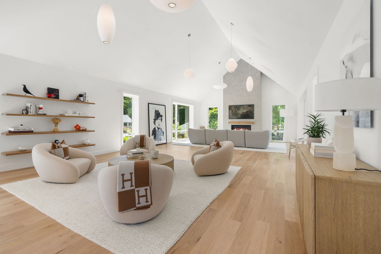Living room fireplace
